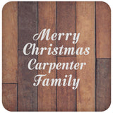 Merry Christmas Carpenter Family - Drink Coaster E