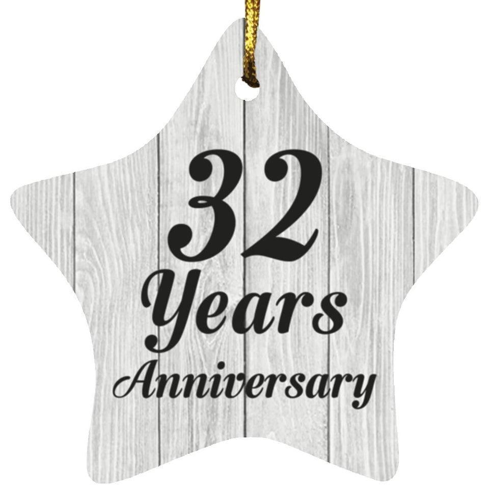 32nd Anniversary 32 Years Anniversary - Star Ornament F