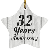 32nd Anniversary 32 Years Anniversary - Star Ornament F