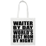 Waiter By Day World's Best Mom By Night - Tote Bag White