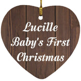 Lucille Baby's First Christmas - Heart Ornament D