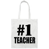 Number One #1 Teacher - Tote Bag White