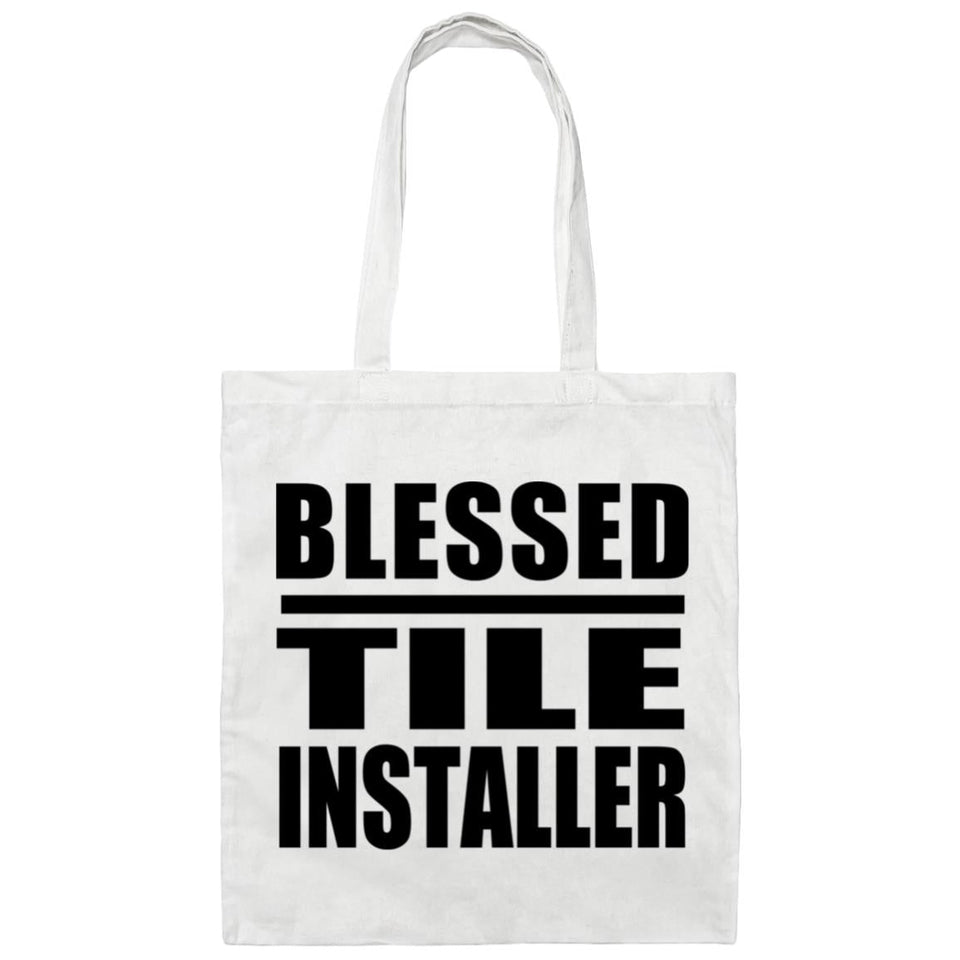 Blessed Tile Installer - Tote Bag White