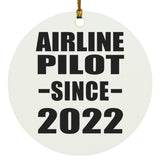 Airline Pilot Since 2022 - Circle Ornament