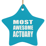 Most Awesome Actuary - Star Ornament