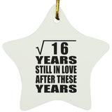 4th Anniversary Square Root of 16 Years Still In Love - Star Ornament