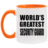 World's Greatest Security Guard - 11oz Accent Mug Orange