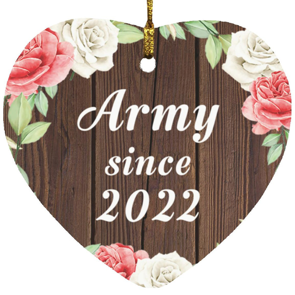 Army Since 2022 - Heart Ornament A