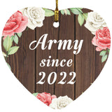 Army Since 2022 - Heart Ornament A