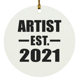 Artist Established EST. 2021 - Circle Ornament