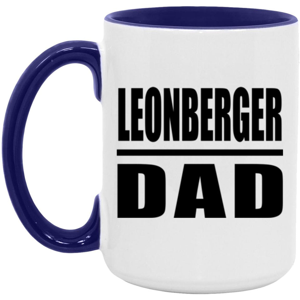 Leonberger Dad - 15oz Accent Mug Purple
