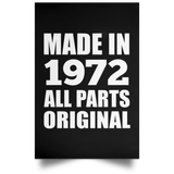 52nd Birthday Made in 1972 All Parts Original - Poster Portrait
