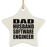 Dad Husband Software Engineer - Star Ornament