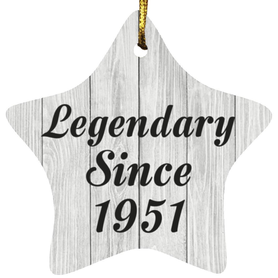 73rd Birthday Legendary Since 1951 - Star Ornament F