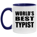 World's Best Typist - 11oz Accent Mug Purple