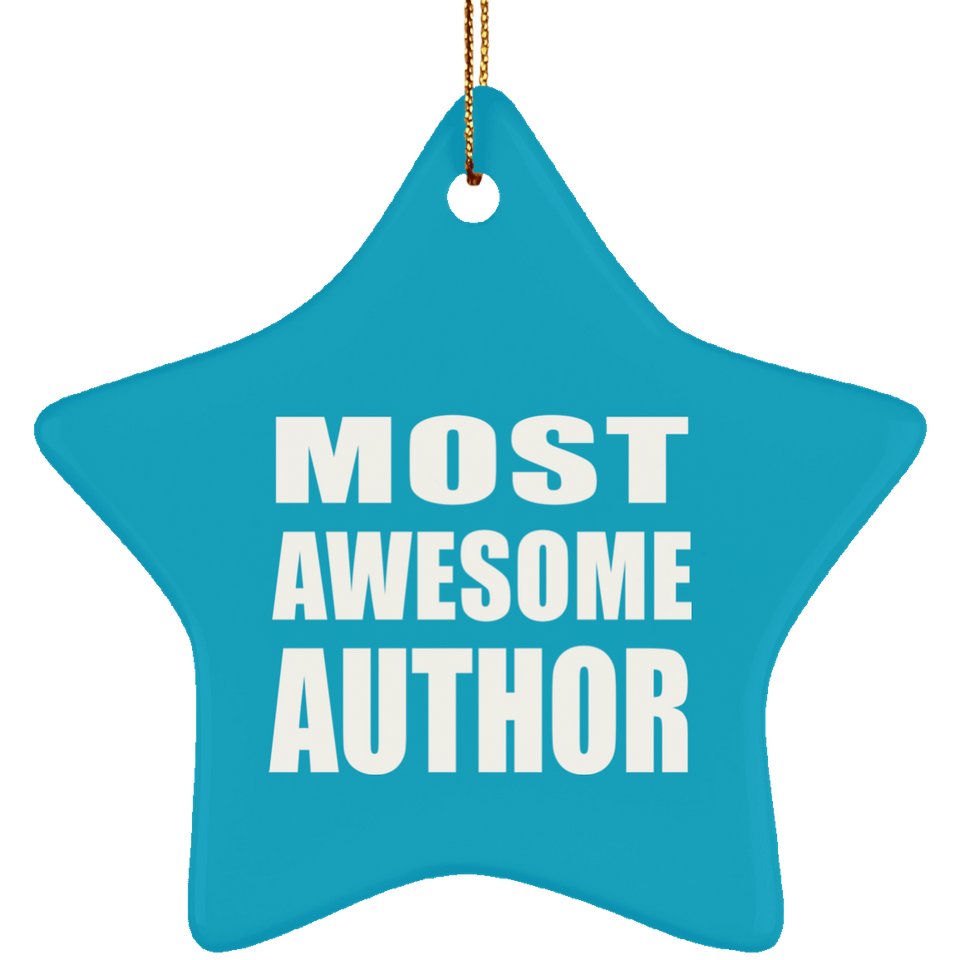 Most Awesome Author - Star Ornament