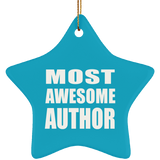 Most Awesome Author - Star Ornament