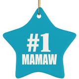 Number One #1 Mamaw - Star Ornament