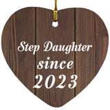 Step Daughter Since 2023 - Heart Ornament D