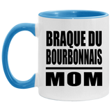 Braque Du Bourbonnais Mom - 11oz Accent Mug Blue