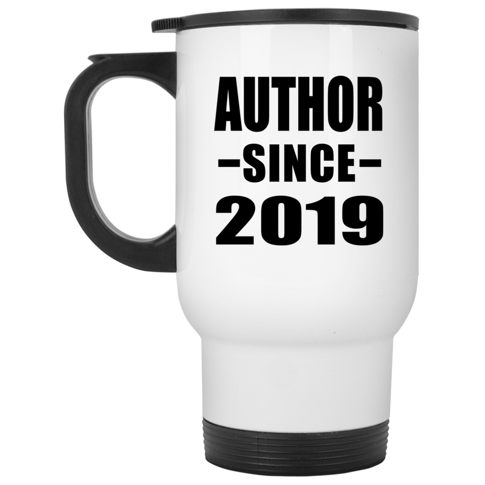 Author Since 2019 - White Travel Mug