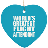 World's Greatest Flight Attendant - Heart Ornament