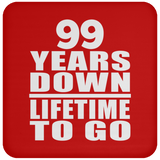 99th Anniversary 99 Years Down Lifetime To Go - Drink Coaster