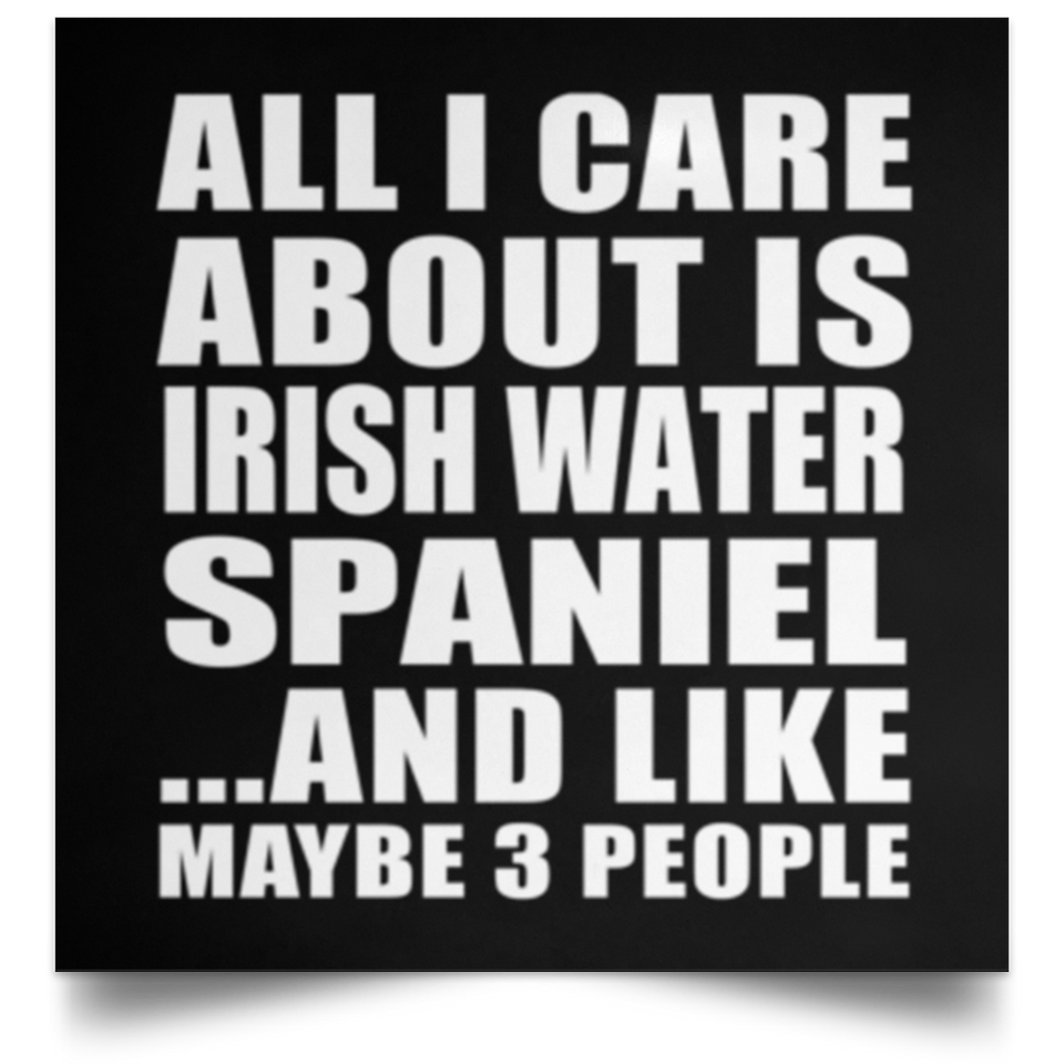 All I Care About Is Irish Water Spaniel - Poster Square