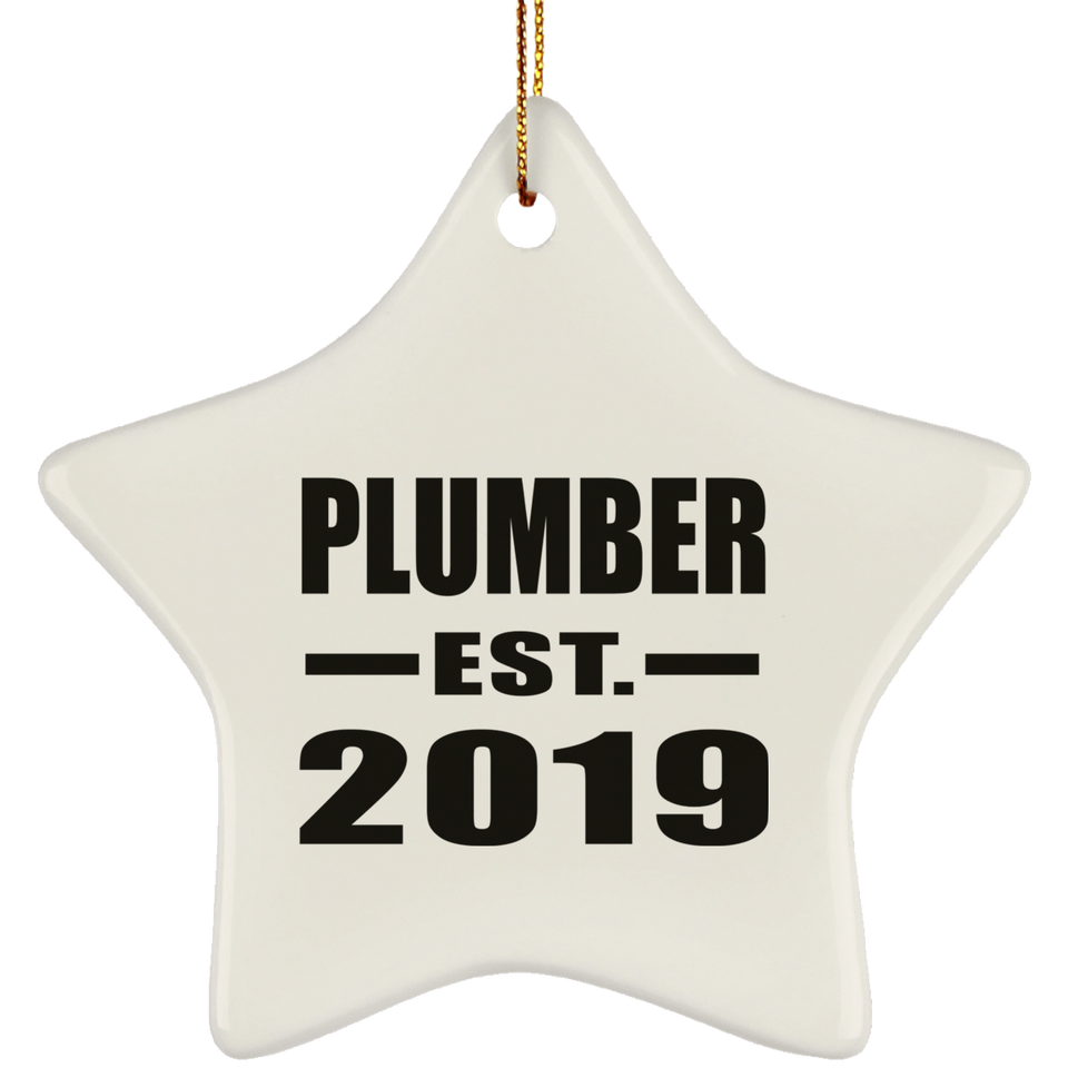 Plumber Established EST. 2019 - Star Ornament