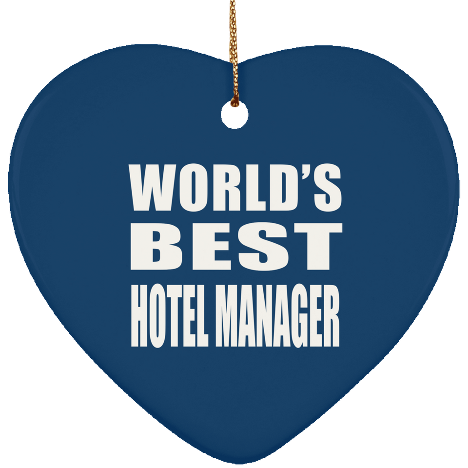 World's Best Hotel Manager - Heart Ornament