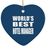 World's Best Hotel Manager - Heart Ornament