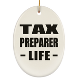 Tax Preparer Life - Oval Ornament