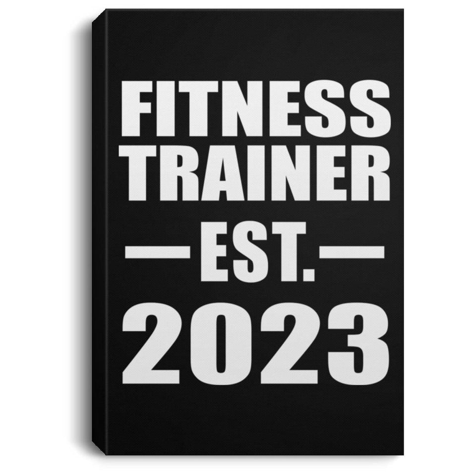 Fitness Trainer Established EST. 2023 - Canvas Portrait
