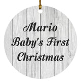 Mario Baby's First Christmas - Circle Ornament F