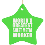 World's Greatest Sheet Metal Worker - Star Ornament
