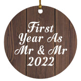 First Year As Mr & Mr 2022 - Circle Ornament D