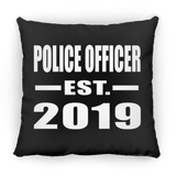 Police Officer Established EST. 2019 - Throw Pillow Black