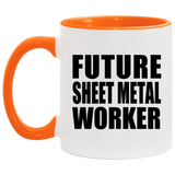 Future Sheet Metal Worker - 11oz Accent Mug Orange