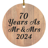 70 Years As Mr & Mrs 2024 - Circle Ornament C