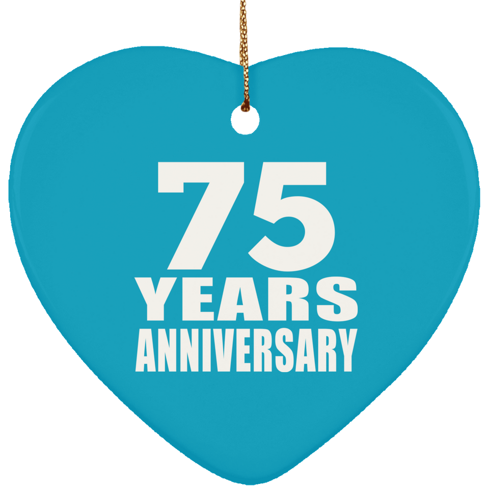 75th Anniversary 75 Years - Heart Ornament
