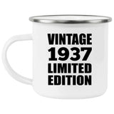 87th Birthday Vintage 1937 Limited Edition - 12oz Camping Mug