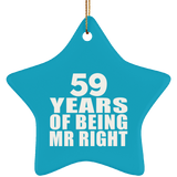 59th Anniversary 59 Years Of Being Mr Right - Star Ornament