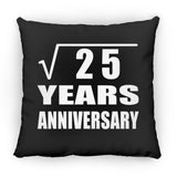 5th Anniversary Square Root of 25 Years Anniversary - Throw Pillow Black