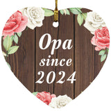Opa Since 2024 - Heart Ornament A
