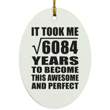 78th Birthday Took Square Root of 6084 Years To Awesome - Oval Ornament