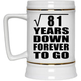 9th Anniversary Square Root of 81 Years Down Forever To Go - Beer Stein