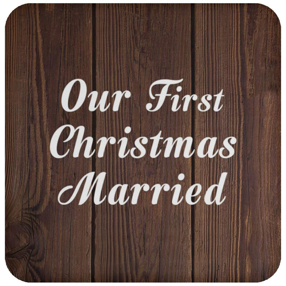 Our First Christmas Married - Drink Coaster D