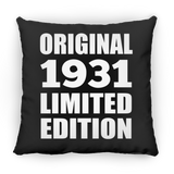 93rd Birthday Original 1931 Limited Edition - Throw Pillow Black