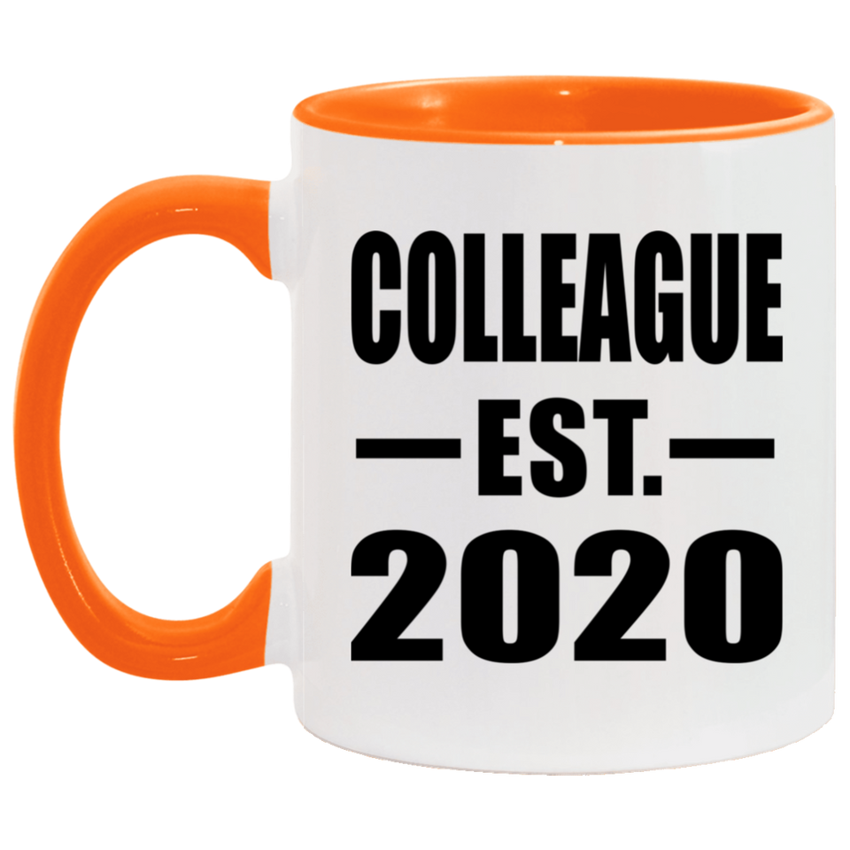Colleague Established EST. 2020 - 11oz Accent Mug Orange