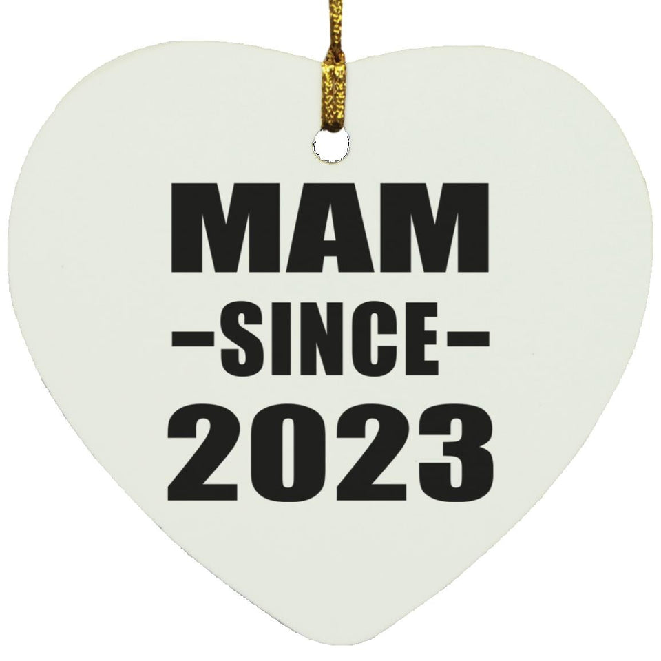 Mam Since 2023 - Heart Ornament